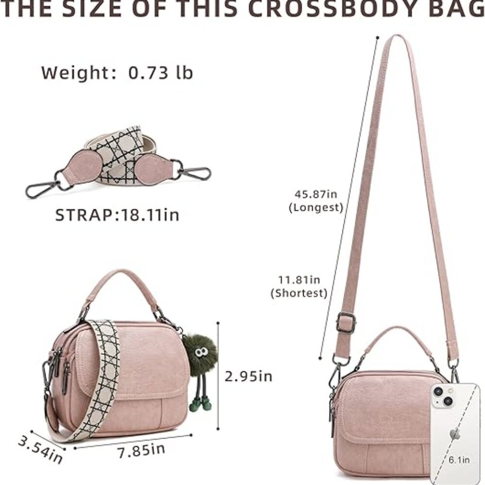 Love Deliver Small Crossbody Bags for Women Trendy, Soft Leather Crossbody Purse - Picture 5 of 6
